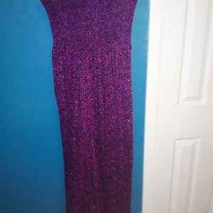 Purple leopard print pant jumpsuit